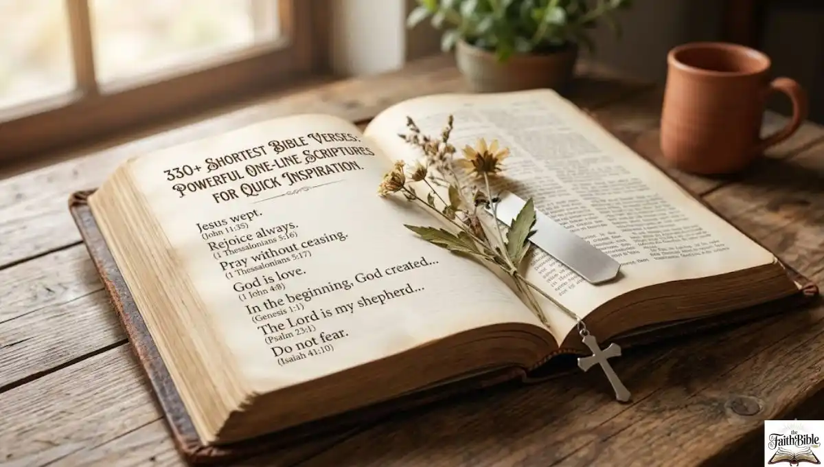 330+ Shortest Bible Verses: Powerful One-Line Scriptures for Quick Inspiration
